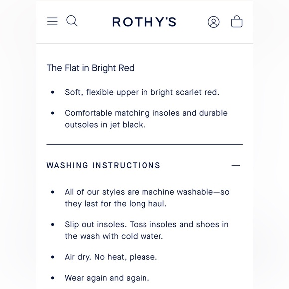 Rothy’s The Flat Bright Red worn once inside only - Picture 9 of 12